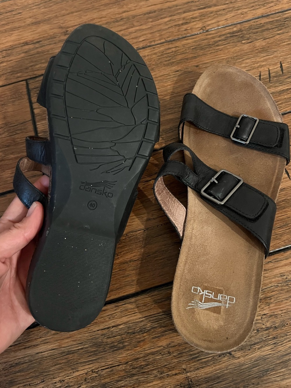Dansko Rosie Black Leather Strappy Comfort Sandal 9 - Picture 6 of 10
